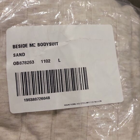 Free People Thong Bodysuit Sand Color Large - Picture 4 of 6